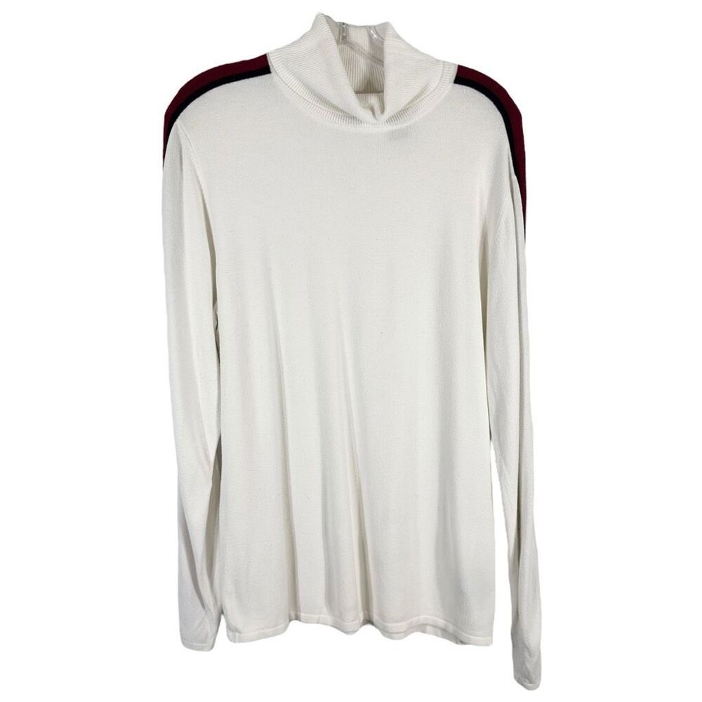 Harley Davidson XL Sweater‎ Y2K VTG Spell Out Sleeves Ribbed White Knit 1102